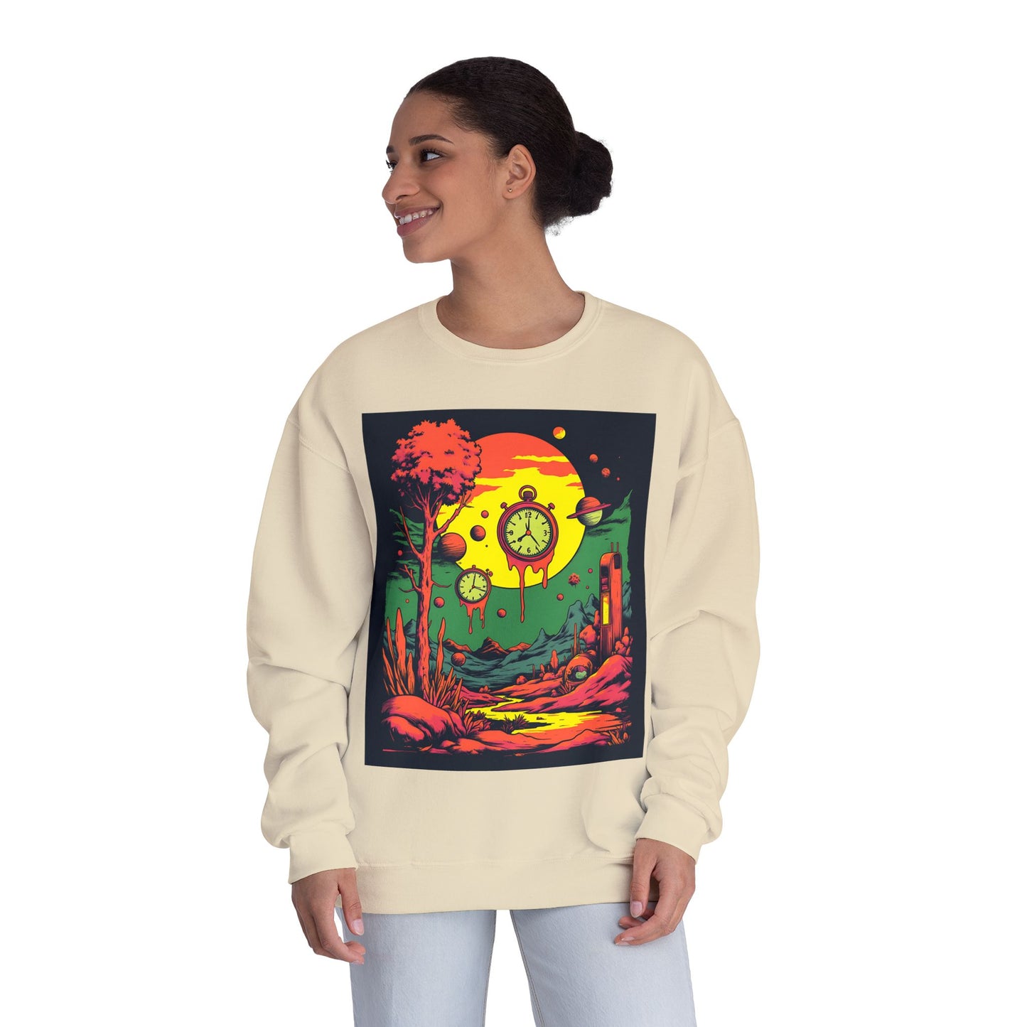 Unisex NuBlend® Crewneck Sweatshirt | Surreal Dripping Geometry