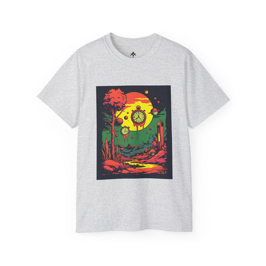 Unisex Ultra Cotton Tee | Surreal Dripping Geometry