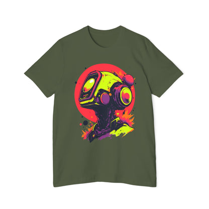 USA-Made Unisex Short-Sleeve Jersey T-Shirt | Y2K Abstract Robot T-Shirt Design