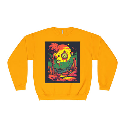 Unisex NuBlend® Crewneck Sweatshirt | Surreal Dripping Geometry