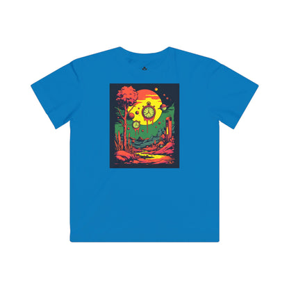Kids Fine Jersey Tee | Surreal Dripping Geometry