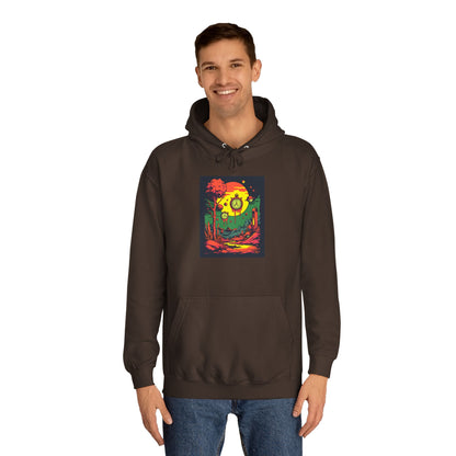 Unisex College Hoodie | Surreal Dripping Geometry