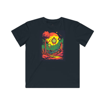 Kids Fine Jersey Tee | Surreal Dripping Geometry