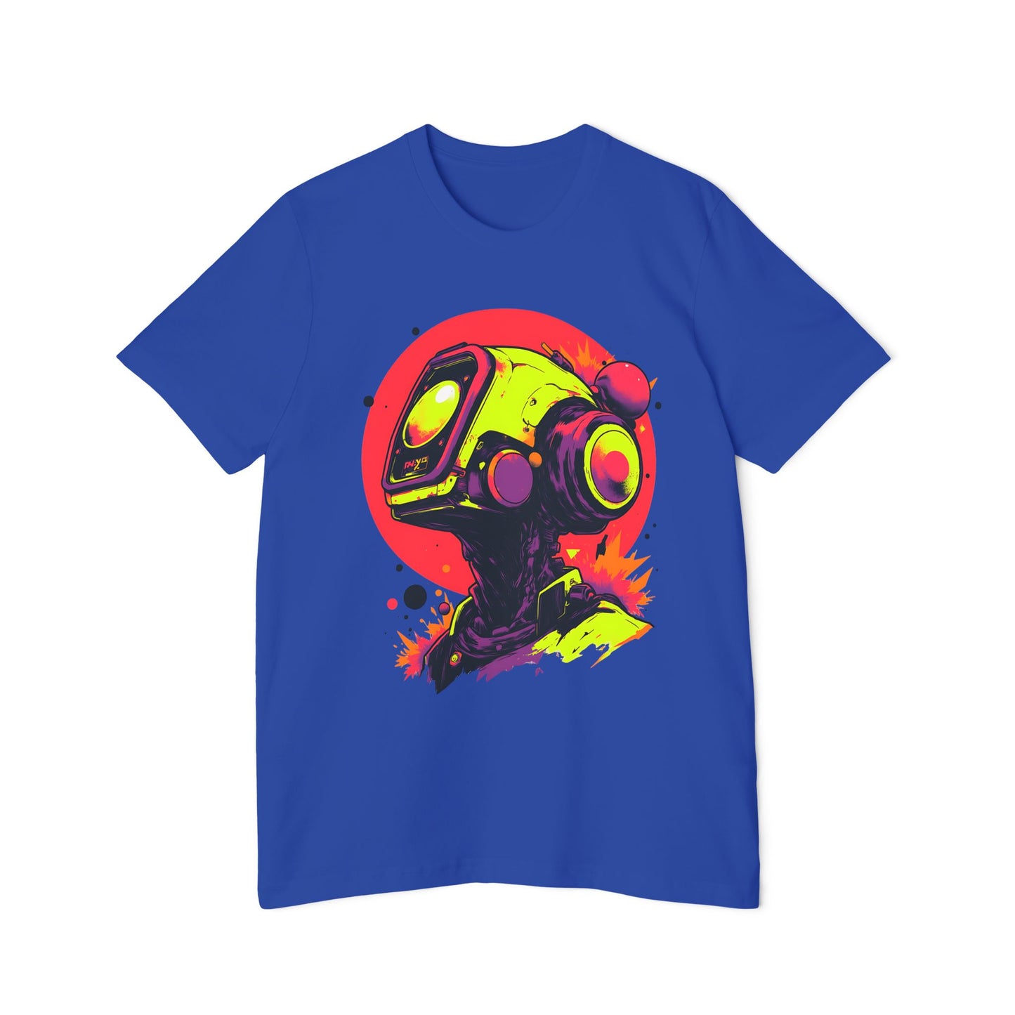USA-Made Unisex Short-Sleeve Jersey T-Shirt | Y2K Abstract Robot T-Shirt Design
