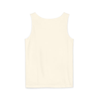 Unisex Garment-Dyed Tank Top | Surreal Dripping Geometry