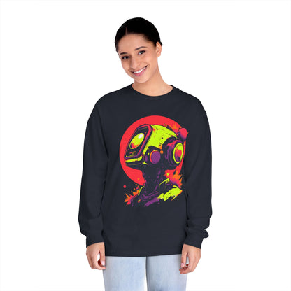 Unisex Classic Long Sleeve T-Shirt | Y2K Abstract Robot T-Shirt Design