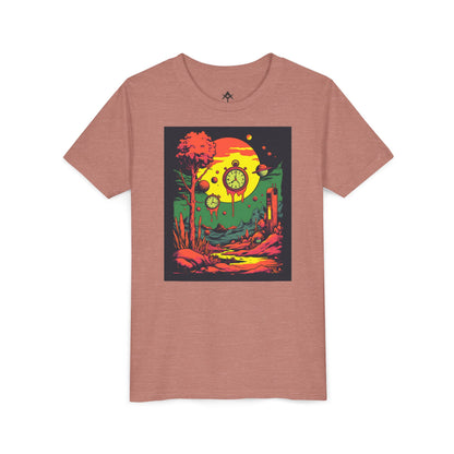 Youth Short Sleeve Tee | Surreal Dripping Geometry