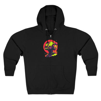 Unisex Zip Hoodie | Y2K Abstract Robot T-Shirt Design