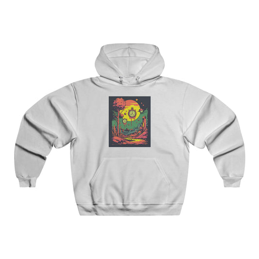 Men's NUBLEND® Hooded Sweatshirt | Surreal Dripping Geometry