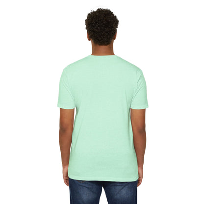Unisex CVC Jersey T-shirt | Surreal Dripping Geometry