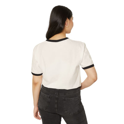 Unisex Cotton Ringer T-Shirt | Surreal Dripping Geometry