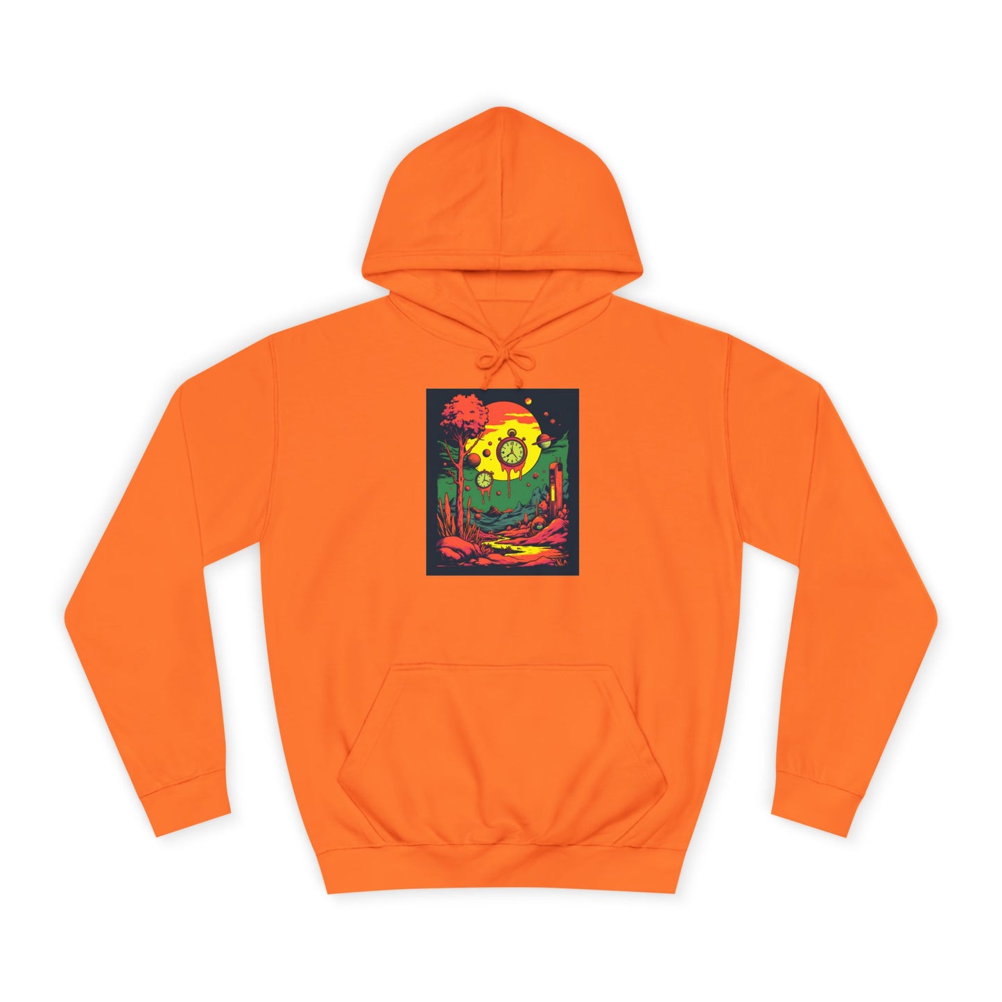Unisex College Hoodie | Surreal Dripping Geometry