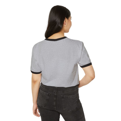 Unisex Cotton Ringer T-Shirt | Surreal Dripping Geometry