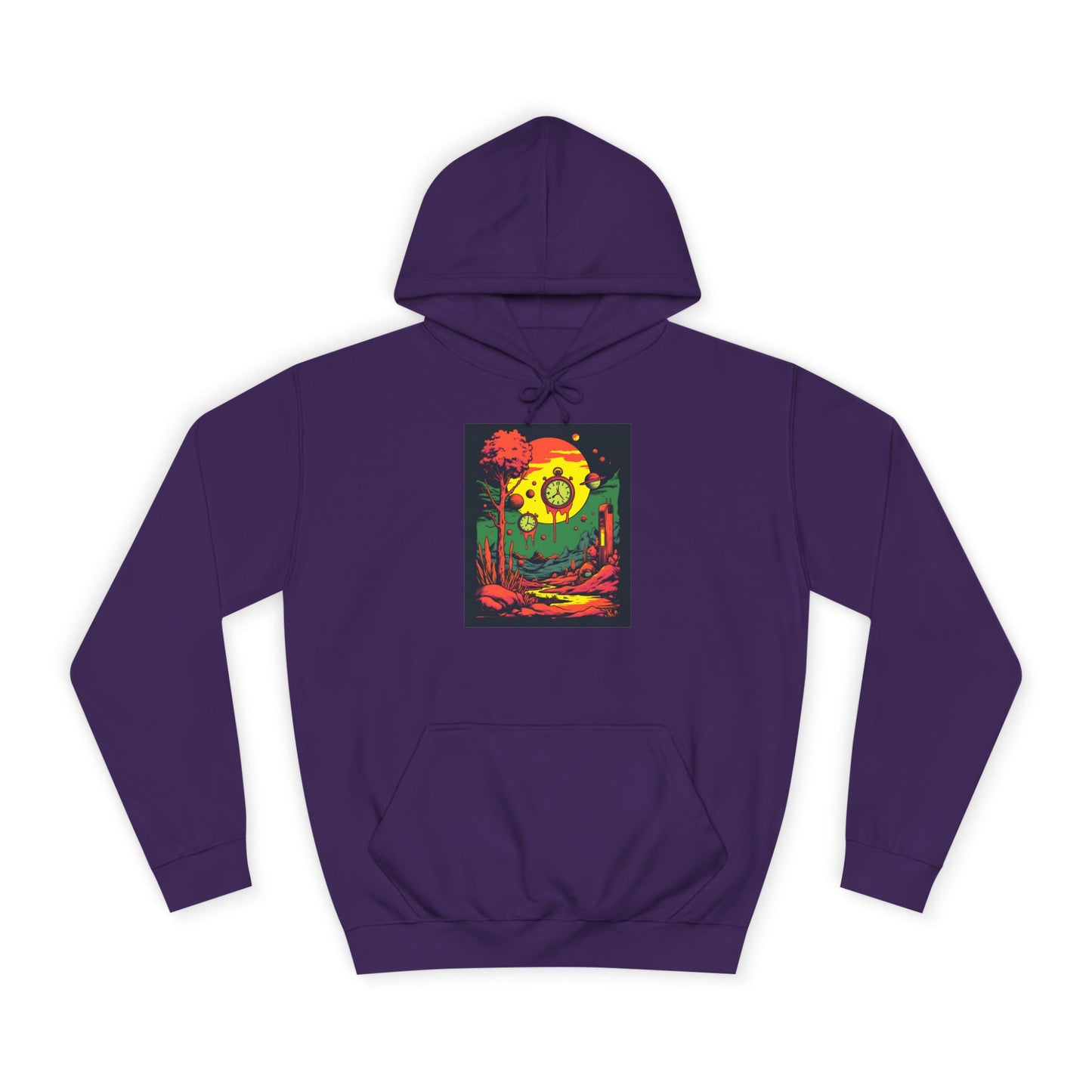 Unisex College Hoodie | Surreal Dripping Geometry