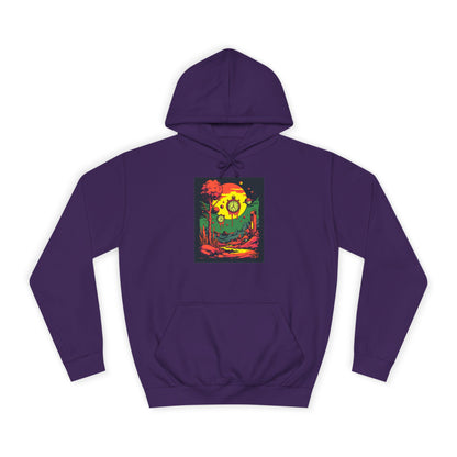 Unisex College Hoodie | Surreal Dripping Geometry
