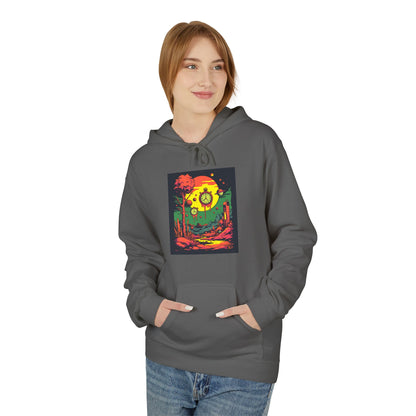 Unisex Midweight Softstyle Fleece Hoodie | Surreal Dripping Geometry