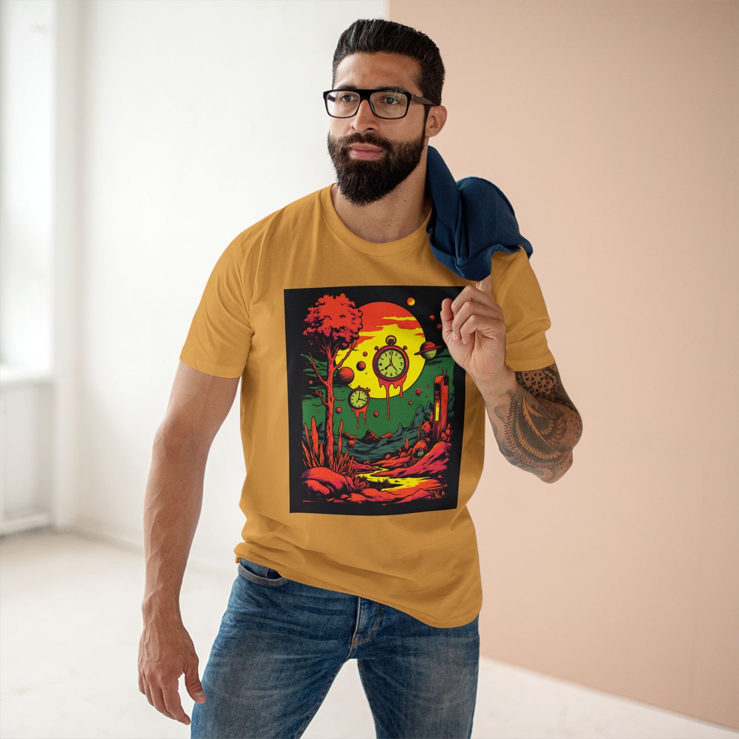 Adult Staple Tee | Surreal Dripping Geometry