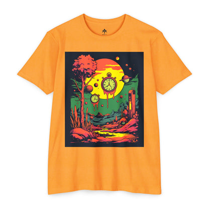 Unisex CVC Jersey T-shirt | Surreal Dripping Geometry