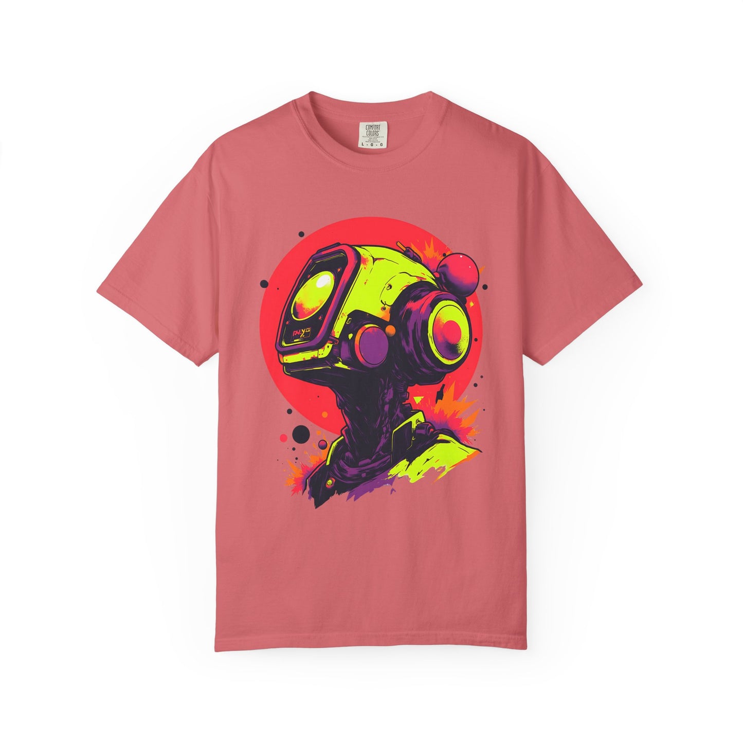 Unisex Garment-Dyed T-shirt | Y2K Abstract Robot T-Shirt Design