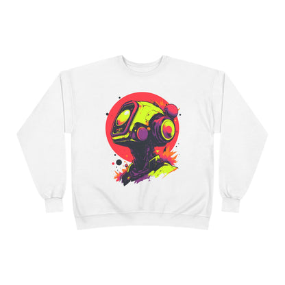Unisex EcoSmart® Crewneck Sweatshirt | Y2K Abstract Robot T-Shirt Design