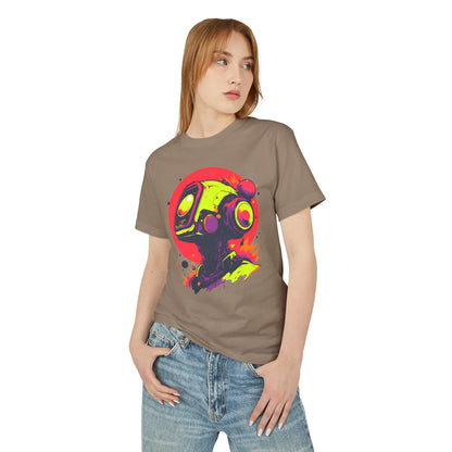 Unisex Garment-Dyed Heavyweight Cotton Tee | Y2K Abstract Robot T-Shirt Design