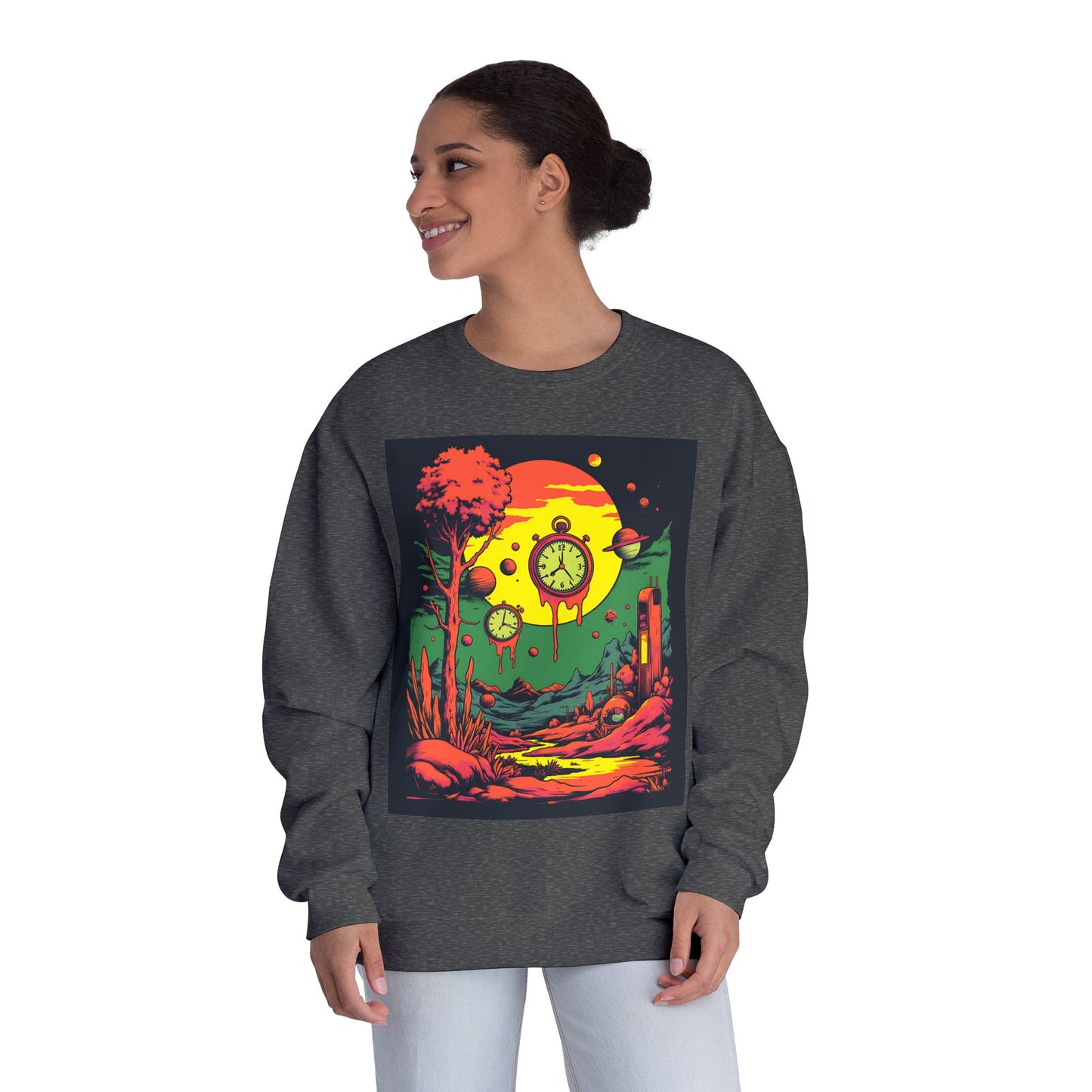 Unisex NuBlend® Crewneck Sweatshirt | Surreal Dripping Geometry