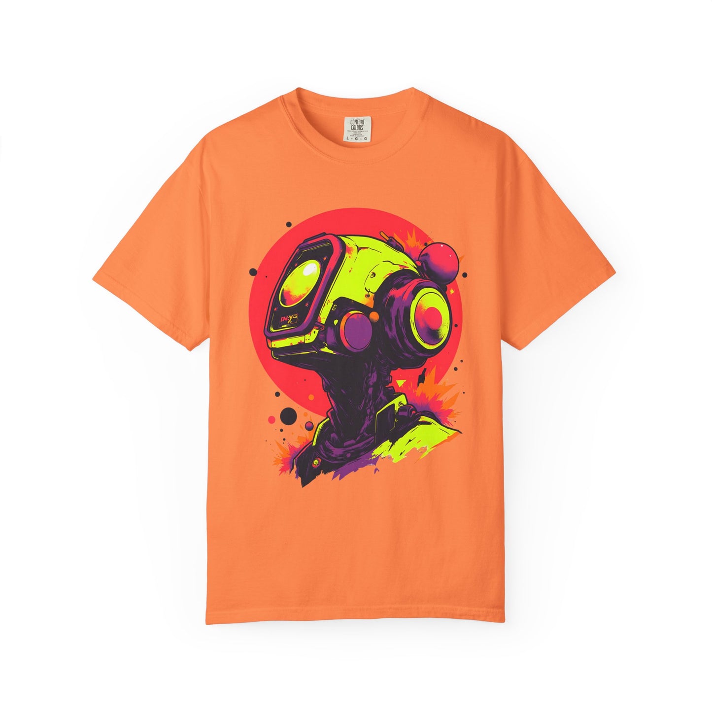 Unisex Garment-Dyed T-shirt | Y2K Abstract Robot T-Shirt Design