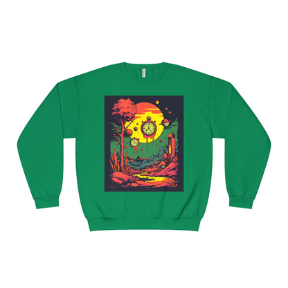 Unisex NuBlend® Crewneck Sweatshirt | Surreal Dripping Geometry