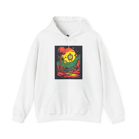 Unisex Heavy Blend™ Hooded Sweatshirt | Surreal Dripping Geometry