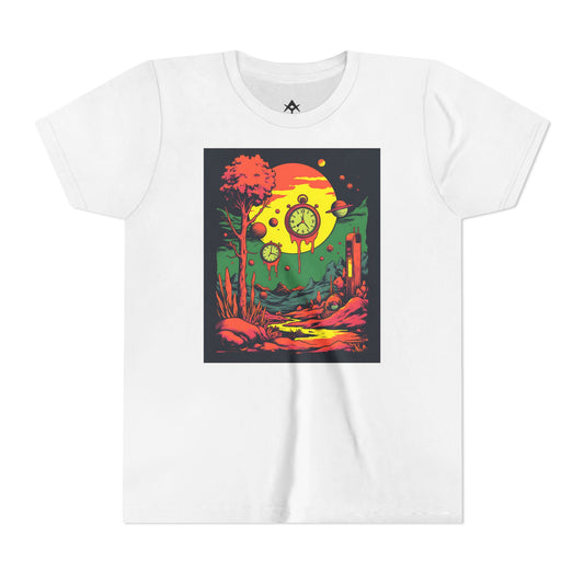 Youth Short Sleeve Tee | Surreal Dripping Geometry