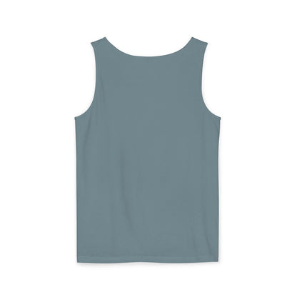 Unisex Garment-Dyed Tank Top | Surreal Dripping Geometry