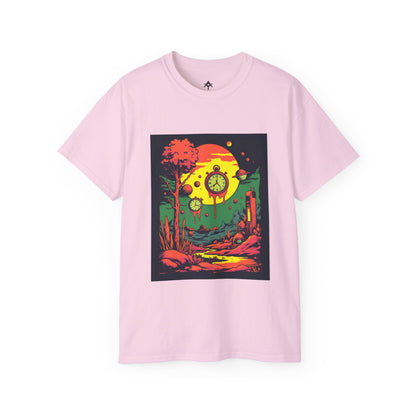 Unisex Ultra Cotton Tee | Surreal Dripping Geometry