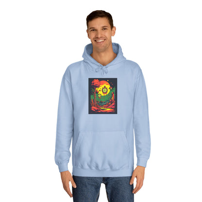 Unisex College Hoodie | Surreal Dripping Geometry