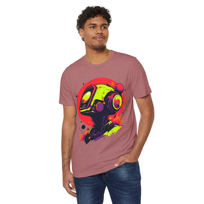 Unisex Recycled Organic T-Shirt | Y2K Abstract Robot T-Shirt Design