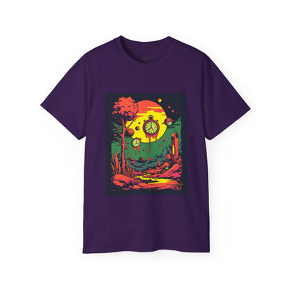 Unisex Ultra Cotton Tee | Surreal Dripping Geometry