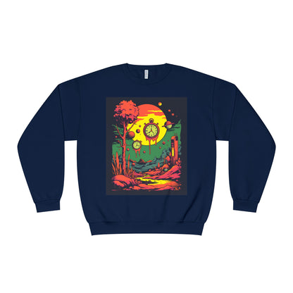 Unisex NuBlend® Crewneck Sweatshirt | Surreal Dripping Geometry