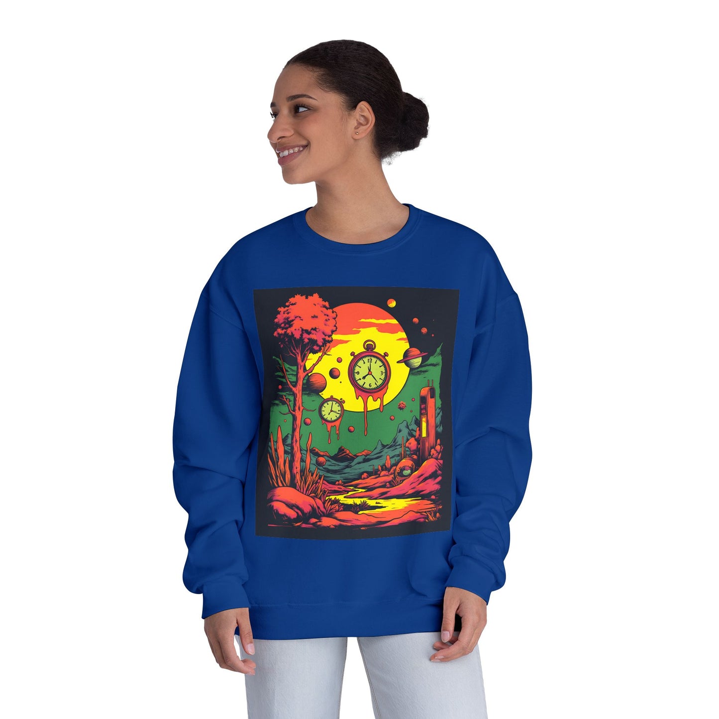 Unisex NuBlend® Crewneck Sweatshirt | Surreal Dripping Geometry