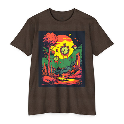 Unisex CVC Jersey T-shirt | Surreal Dripping Geometry