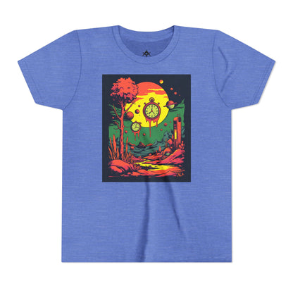 Youth Short Sleeve Tee | Surreal Dripping Geometry