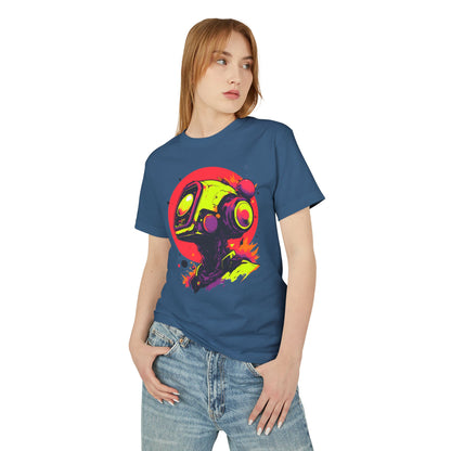 Unisex Garment-Dyed Heavyweight Cotton Tee | Y2K Abstract Robot T-Shirt Design