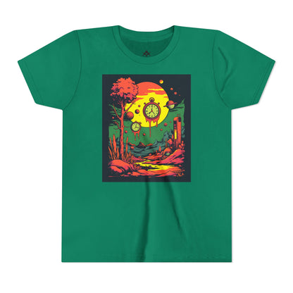 Youth Short Sleeve Tee | Surreal Dripping Geometry