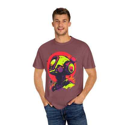 Unisex Garment-Dyed T-shirt | Y2K Abstract Robot T-Shirt Design