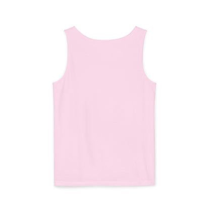 Unisex Garment-Dyed Tank Top | Surreal Dripping Geometry
