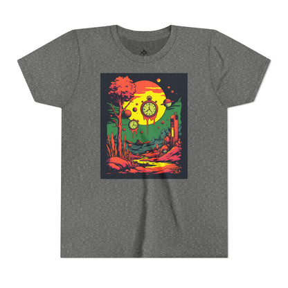 Youth Short Sleeve Tee | Surreal Dripping Geometry