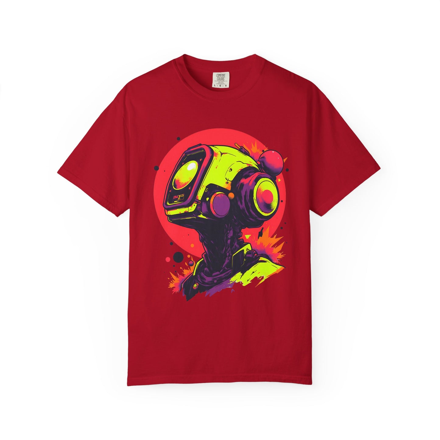 Unisex Garment-Dyed T-shirt | Y2K Abstract Robot T-Shirt Design