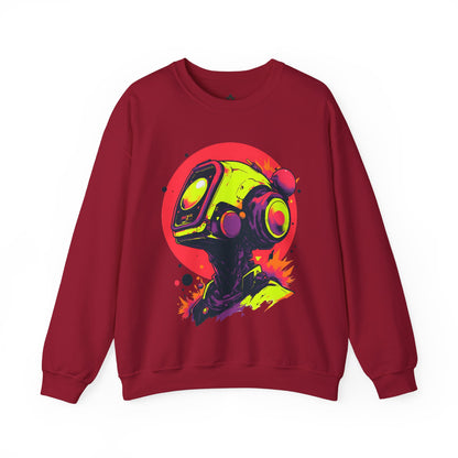 Unisex Heavy Blend™ Crewneck Sweatshirt | Y2K Abstract Robot T-Shirt Design