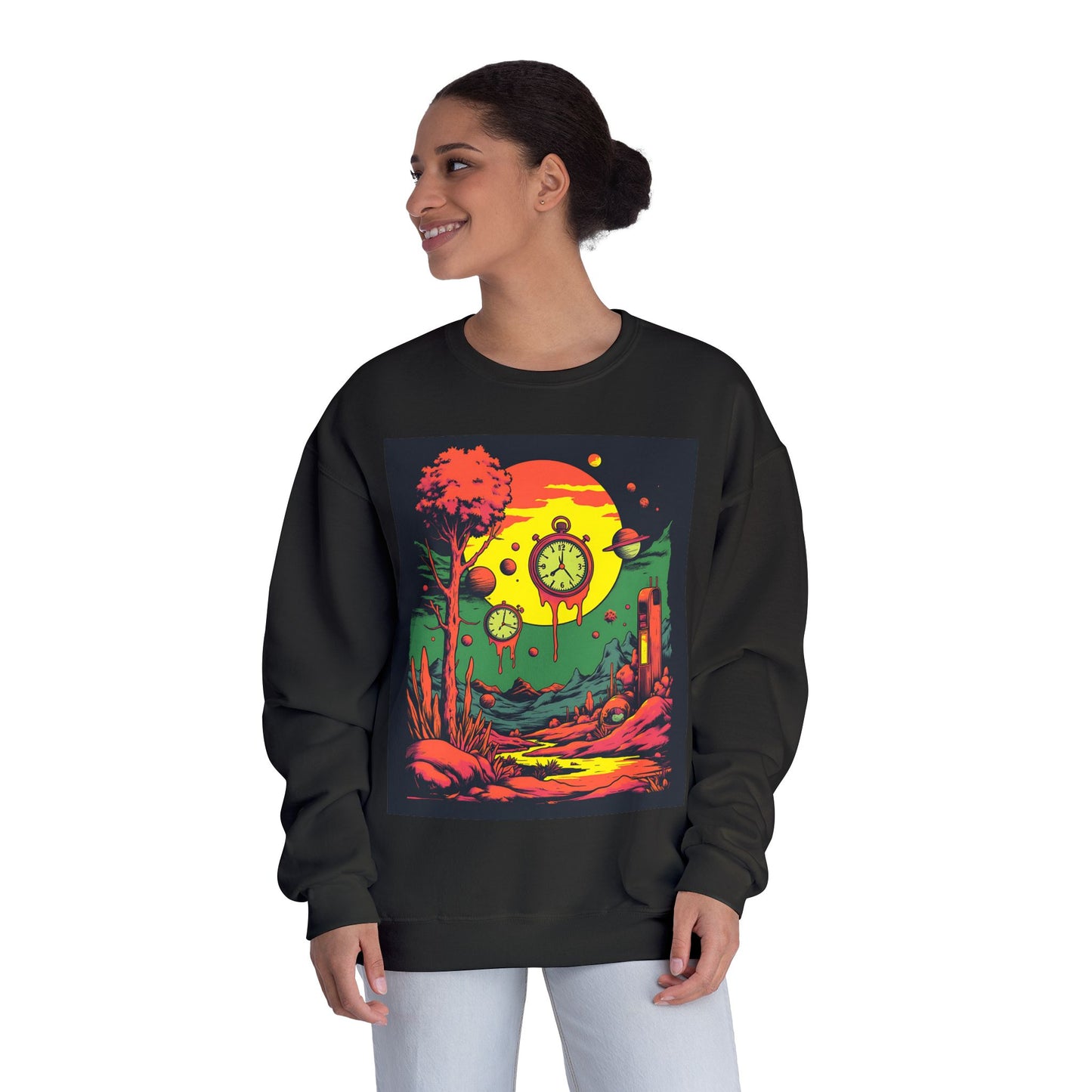 Unisex NuBlend® Crewneck Sweatshirt | Surreal Dripping Geometry