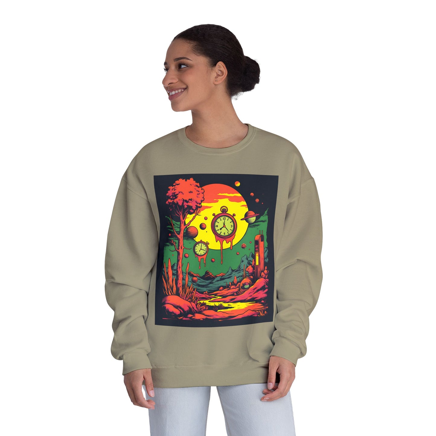 Unisex NuBlend® Crewneck Sweatshirt | Surreal Dripping Geometry