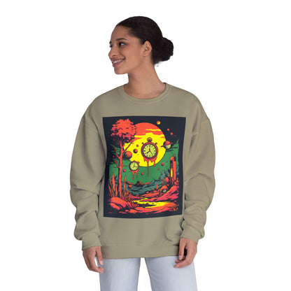 Unisex NuBlend® Crewneck Sweatshirt | Surreal Dripping Geometry