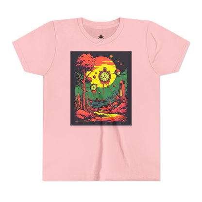 Youth Short Sleeve Tee | Surreal Dripping Geometry